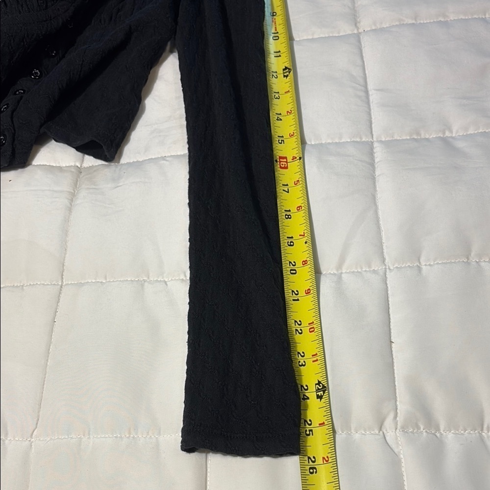 Free People Ladybug Long Sleeve Black Button Down Top - Picture 8 of 16